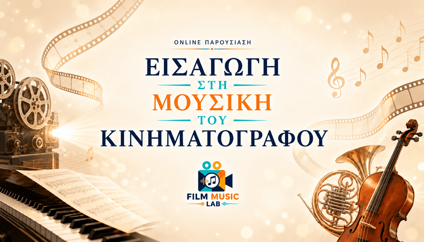 Ανακοίνωση | Το Film Music Lab ανοίγει τη νέα εκπαιδευτική χρονιά με την online παρουσίαση "Εισαγωγή στη μουσική του κινηματογράφου"